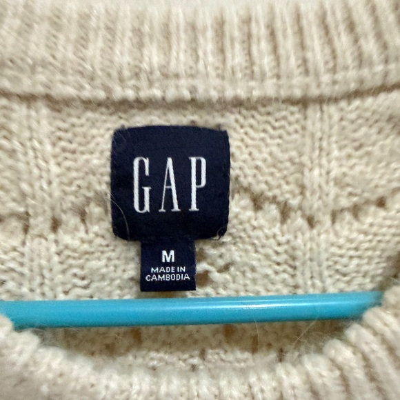 GAP Women's Ivory Textured Knit Sweater - Picture 3 of 3